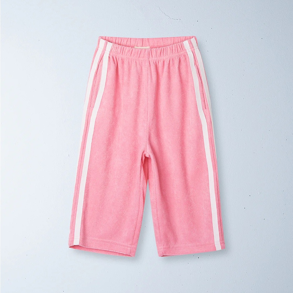 Ziggy Zaza stripped pink terry pants Kids twin stripe terry pant
pink